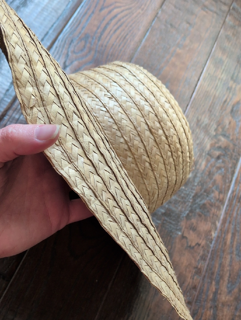 J. CREW I Vintage Woven Straw Wide Brim Sun Hat - Picture 4 of 10